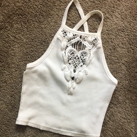 PacSun Tops - •SOLD• Kendall &  Kylie White Crop Top